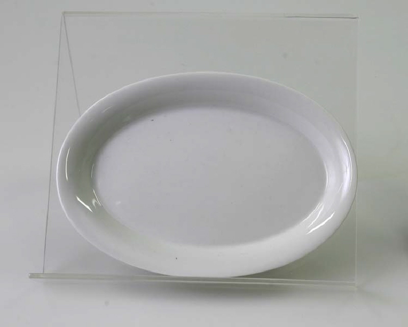 White oval plate