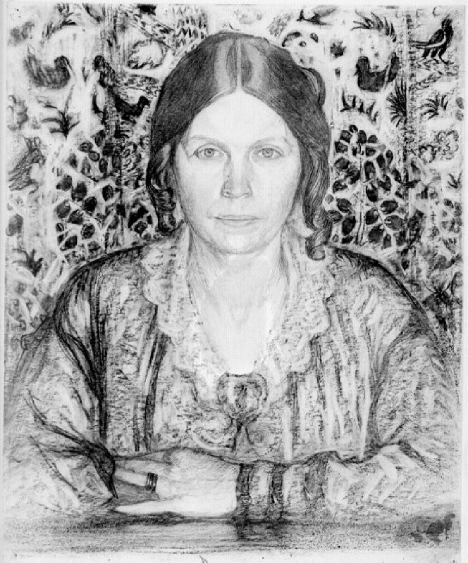 Porträtt av fru Stina Berg