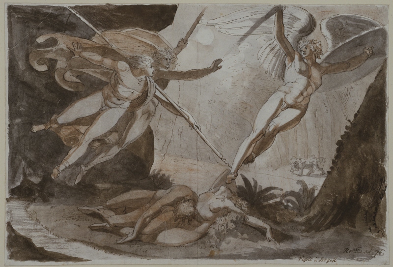 Satan Touched by Ithuriel's Spear