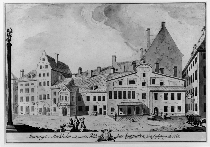 Stortorget med gamla rådhuset 1768