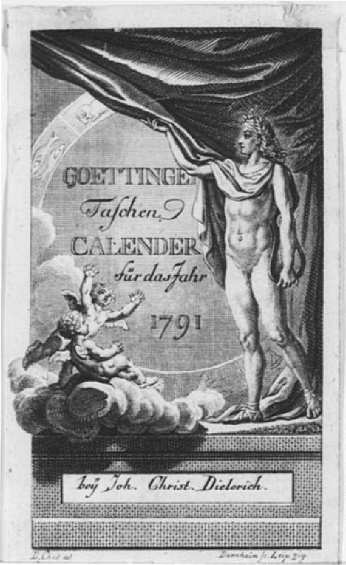En man hotar gråtande kvinna. Titelvinjett till Schröder, Beiträge.. Schaubühne...1786   (?)