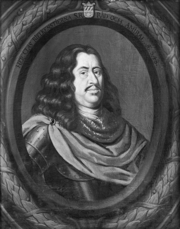 Claes Bielkenstierna (1615-1662), baron, councillor, admiral, married to baroness Barbro Natt och Dag