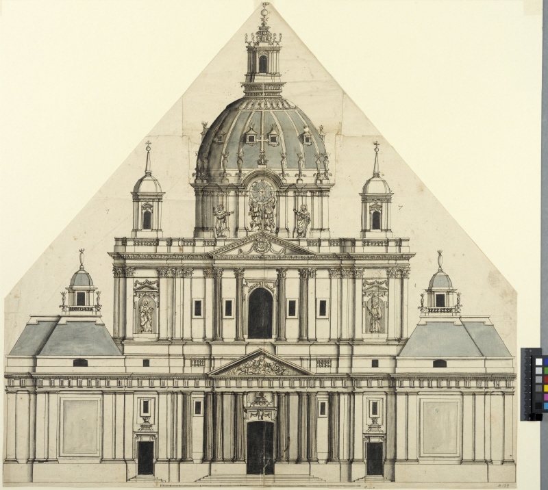 Church of the Minims, Paris. Elevation of front facade