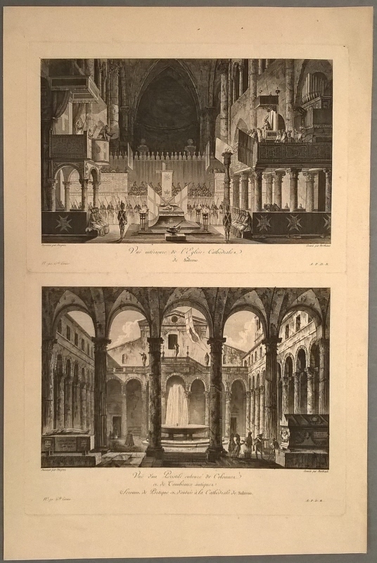 Interiören av Salernos katedral