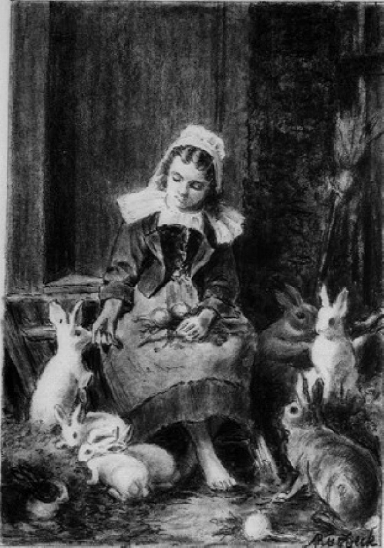 Flickan med kaniner