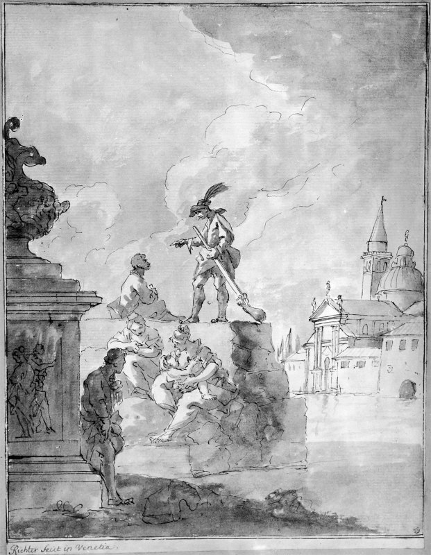 Genre Picture with San Giorgio Maggiore in the Background