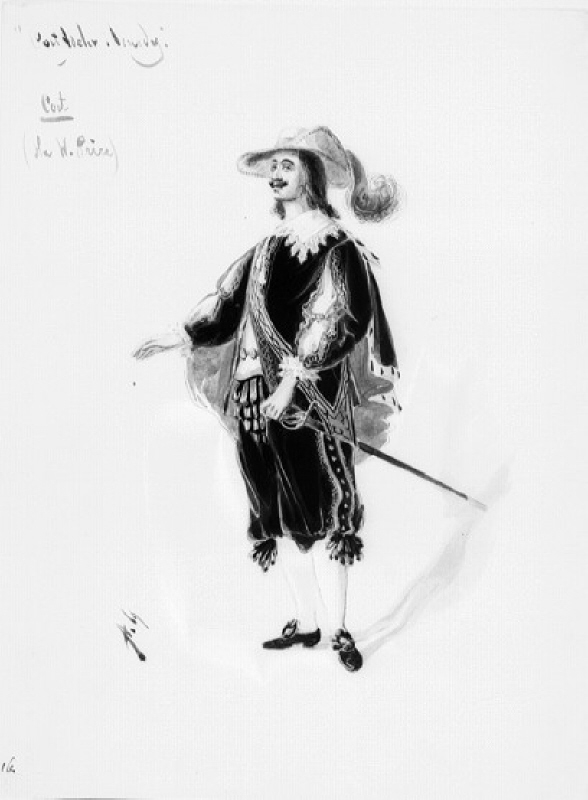 Kostymskiss till baletten "Cort Adeler i Venedig" av August Bournonville, Den Kgl Teatern, Köpenhamn