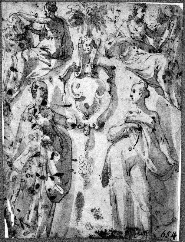 Study for a Decorative Mural with Two Standing Figures