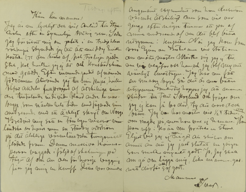 Ivar Arosenius brev till sin mamma