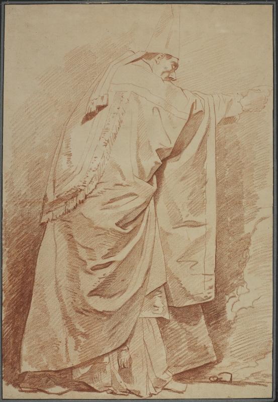 Study for Drapery, Standing Bishop