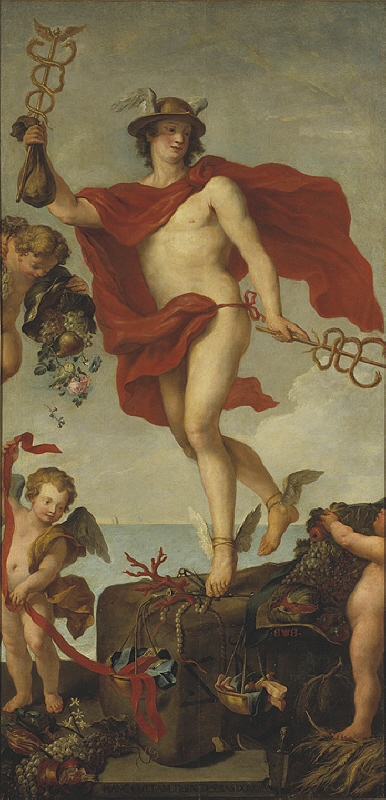Mercury Departing from Antwerp. Fragment of a larger painting