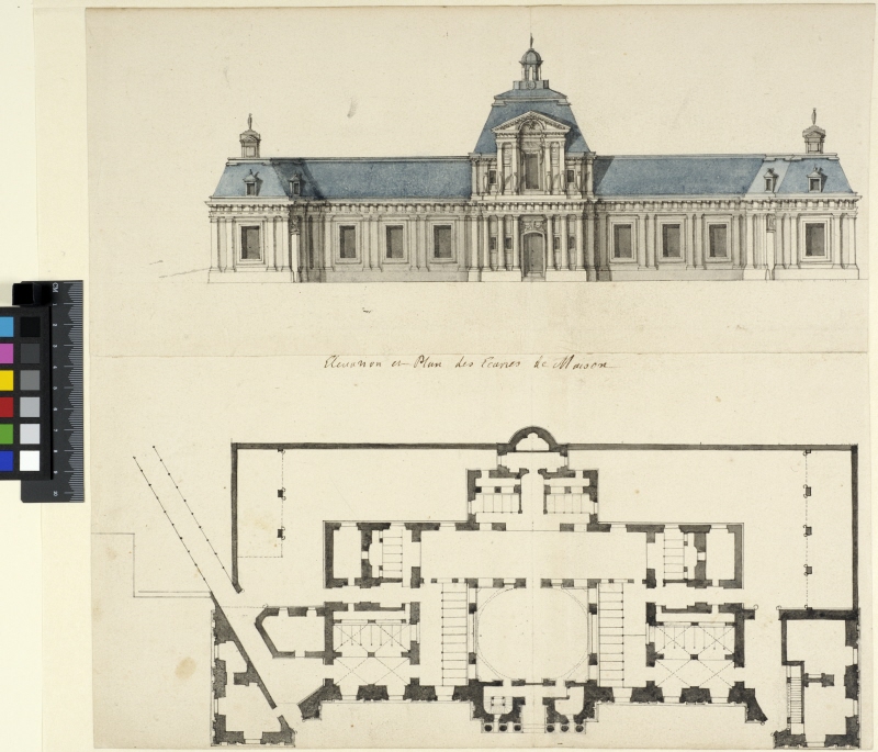 Château de Maisons. Elevation and plan of stables