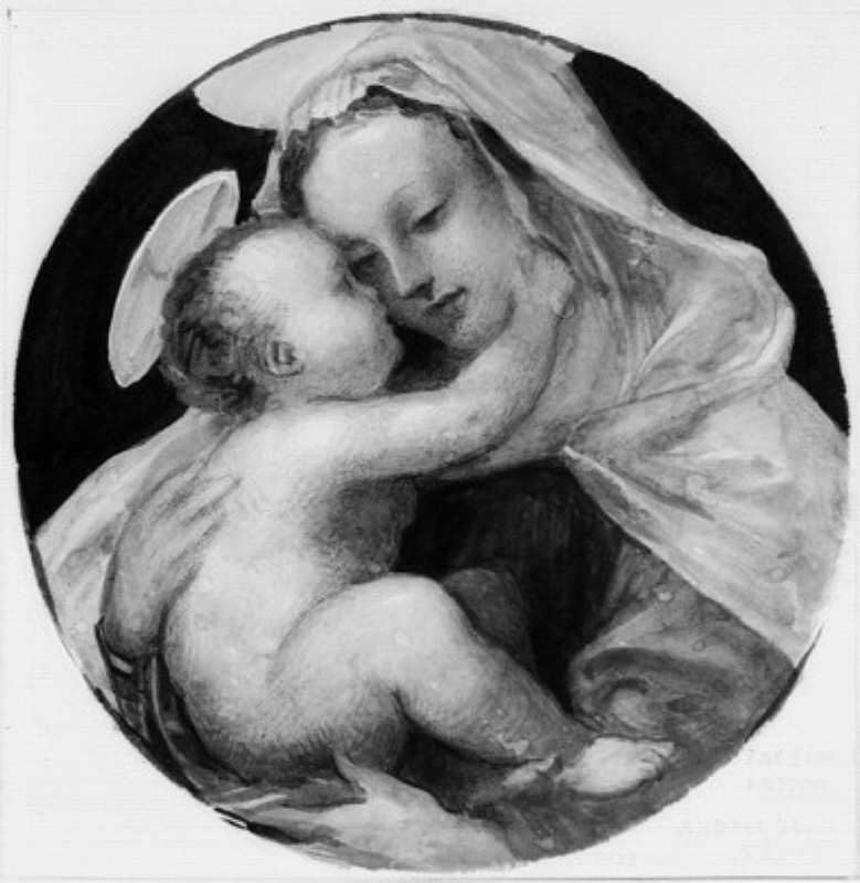 Madonna med barnet. Efter målning i Akademien, Florens