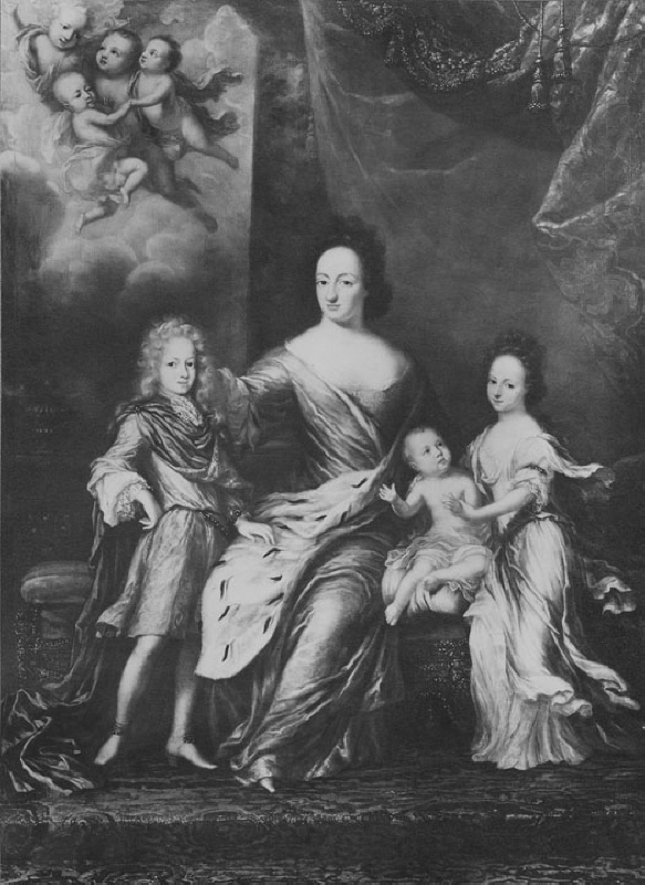Ulrika Eleonora d.ä.1656-1693, drottning av Sverige med sina barn