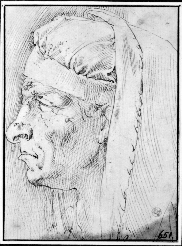 Profile Head of a Man Wearing a Headdress of the Fifteenth Century