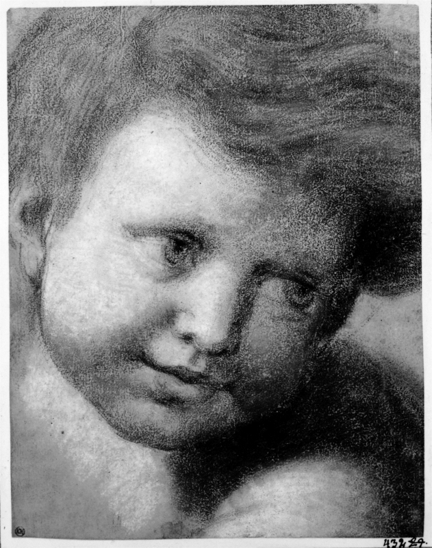 Child's head, looking right