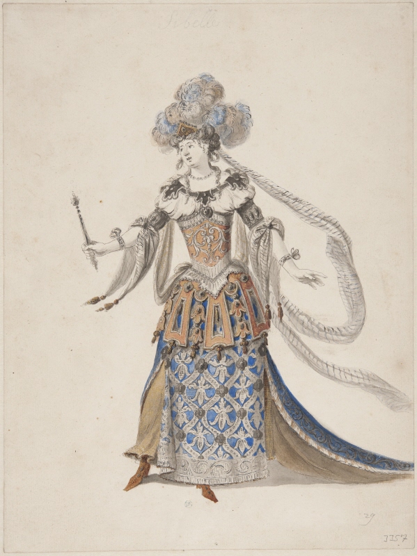 Sketch for costume; for 'Cybèle' from the opera 'Atys' by Lully
