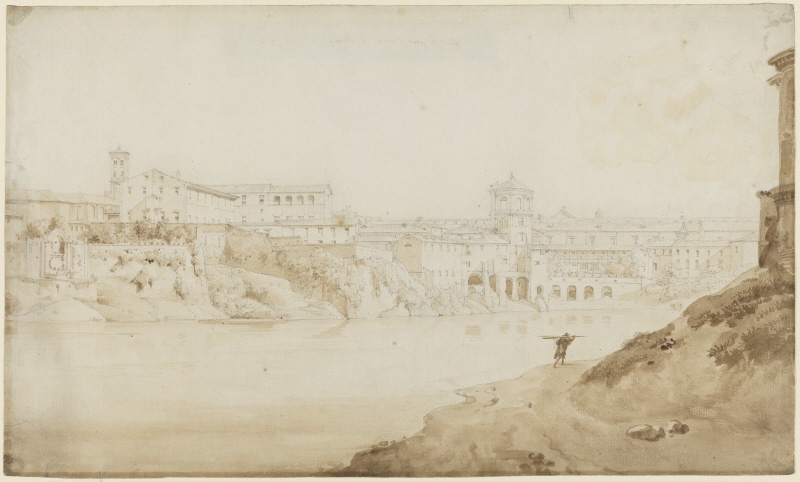 View of the Banks of the Tiber near Ponte Sant’ Angelo