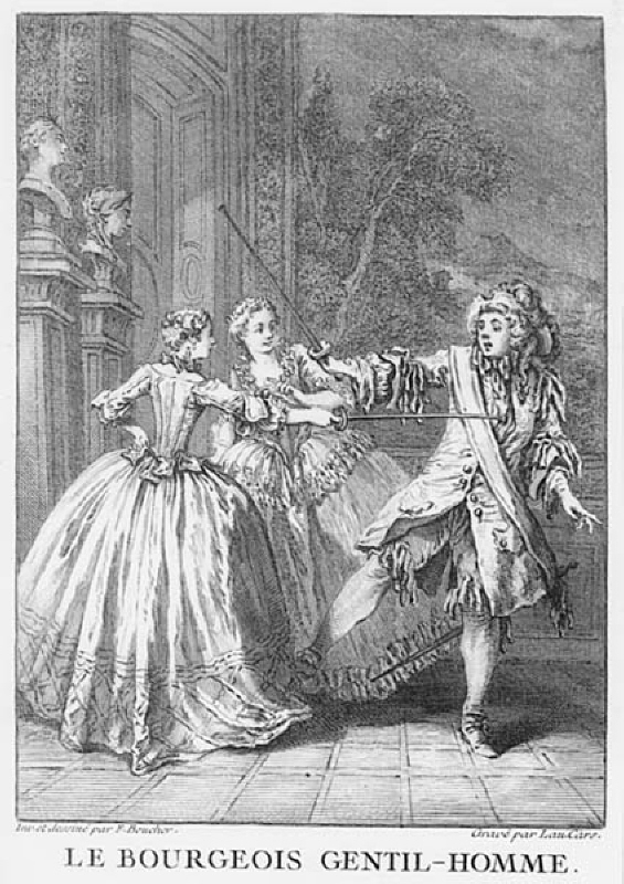 Le bourgeois gentil-homme. Blad 27 av 33 ur Oeuvres de Molière, 1670
