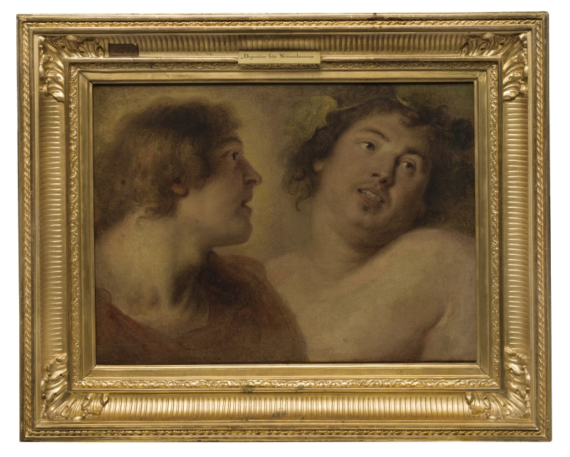 Study of Two Male Heads (Possibly for Bacchus)