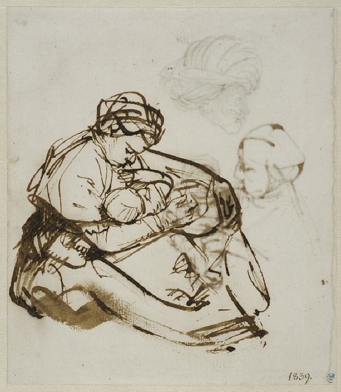 Woman Nursing a Baby