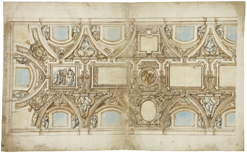 Rome: St Peter’s. Project for the stucco ceiling of the portico, 1618