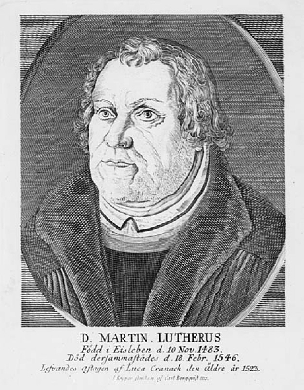 Porträtt av religionsstiftaren Matin Luther