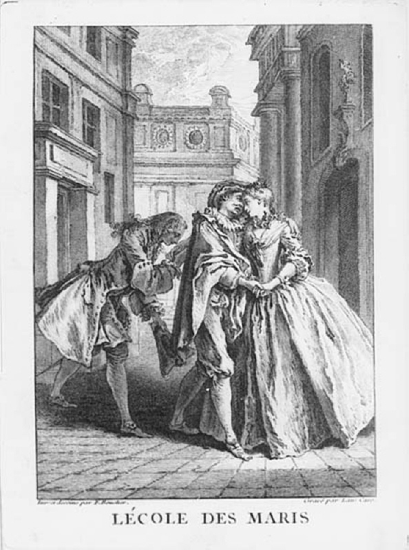 Lécole des maris. Blad 6 av 33 ur Ouvres de Molière, 1661