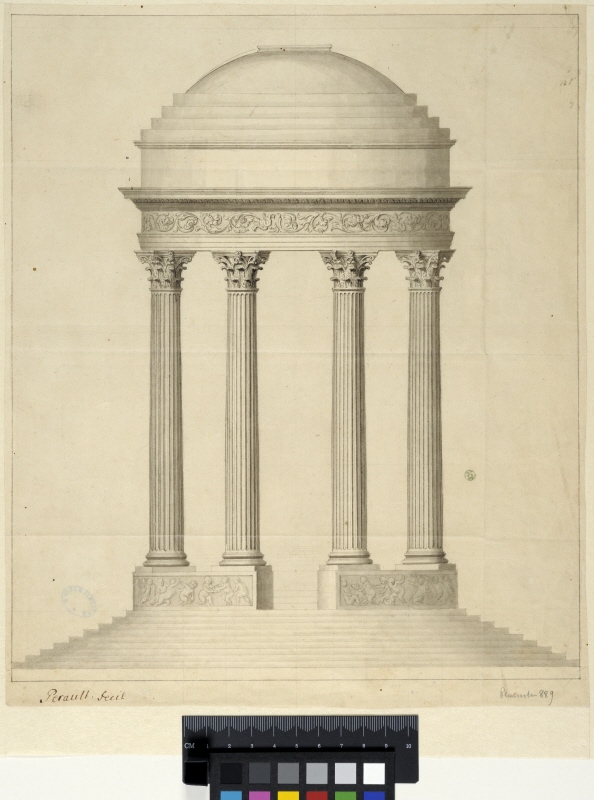 Corinthian Round Temple, for Perrault's Edition of Vitruvius. Elevation