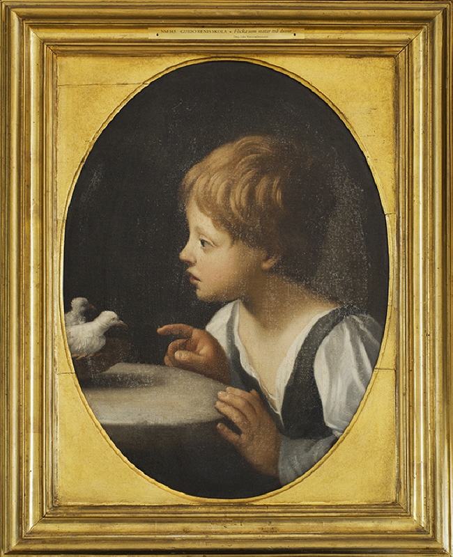 Child with Two Doves. Detail from "The Purification of the Virgin"