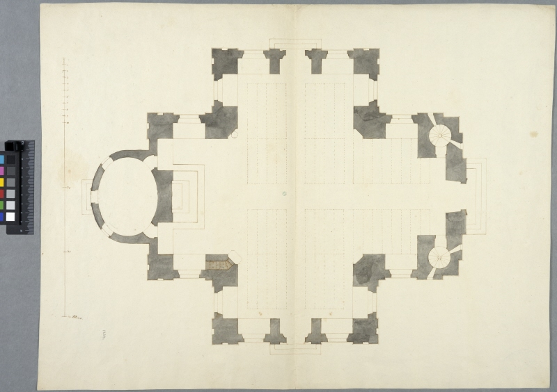 Design for a Centralized Church. Plan
