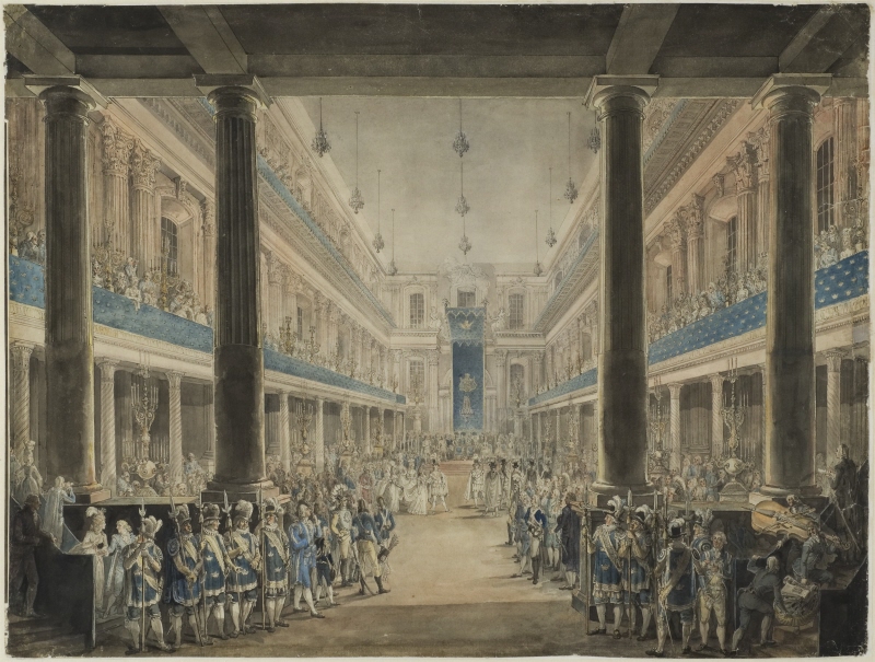 Torch dance at the royal nuptials in 1797