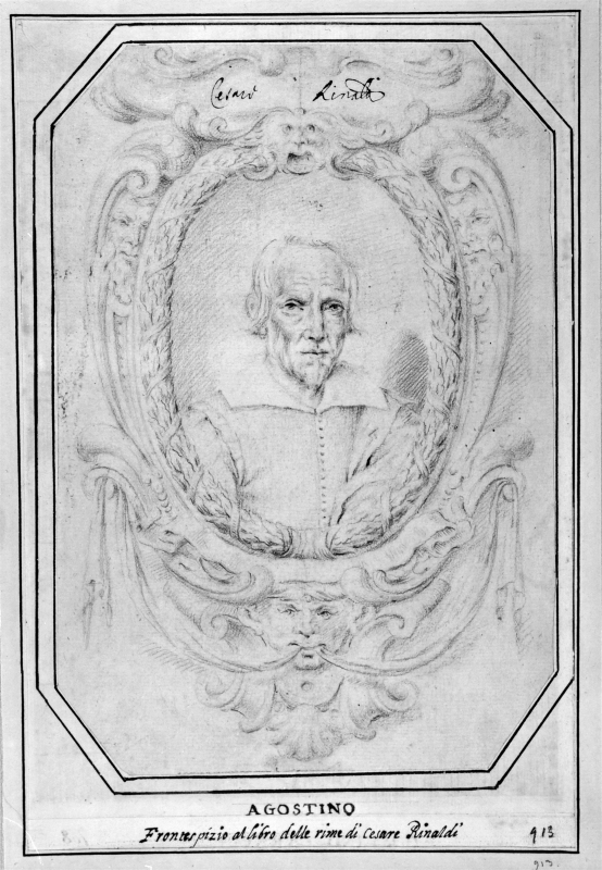 Study for a frontispiece with the portrait of Cesare Rinaldi (?)