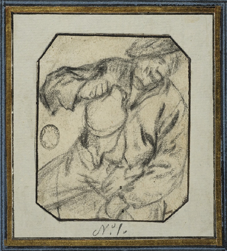 Two male figures, one draped