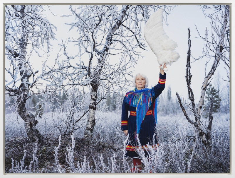 Britta Marakatt (born 1951), PhD h.c., Sámi textile artist, graphic artist, painter, married to reindeer owner Nils Johannes Labba