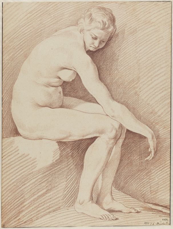 Study of a Nude Female Model, Facing Right