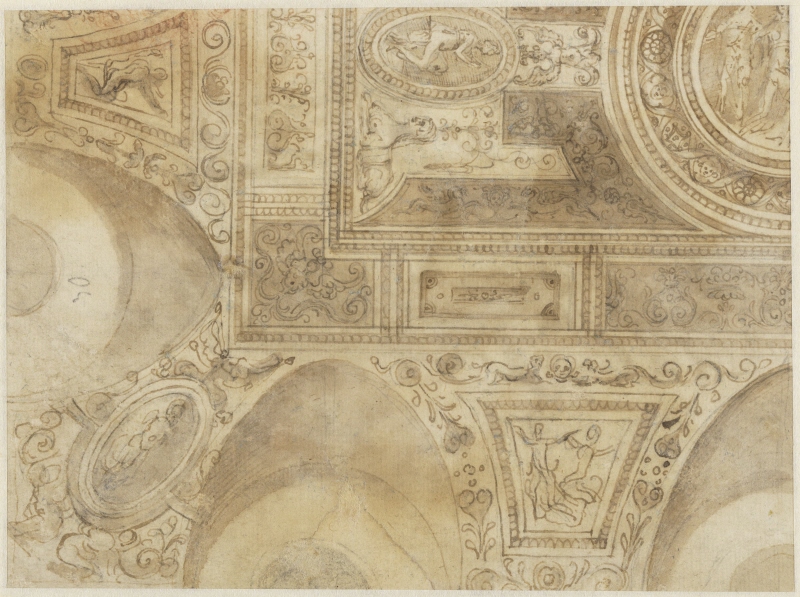 Sketch for a ceiling decorated with grotesques