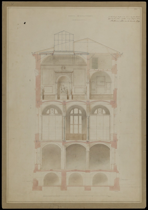Nationalmuseum. Cross-section