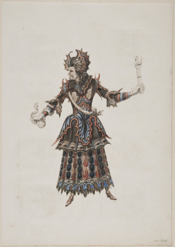 Sketch for costume; for the furie 'Erinnis' from the opera 'Isis' by Lully