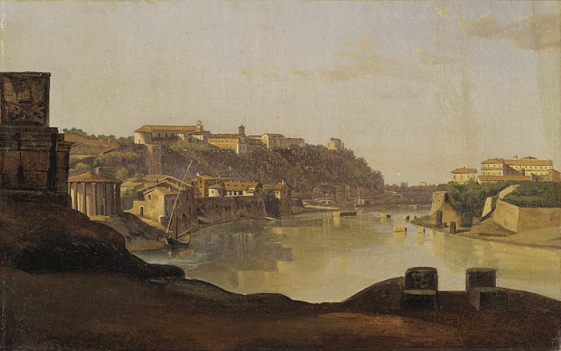 View over the Tiber to the Aventine, Rome