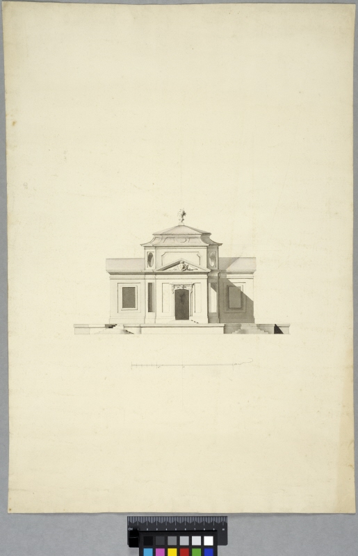 Design for a Cross-shaped Pavilion Placed on a Terrace. Elevation