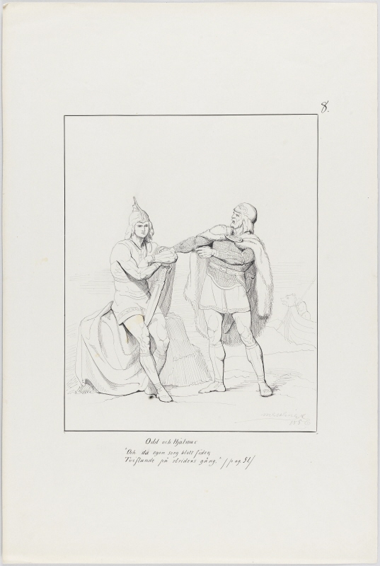 Illustration 8 till "En Vikingasaga" av Karl XV