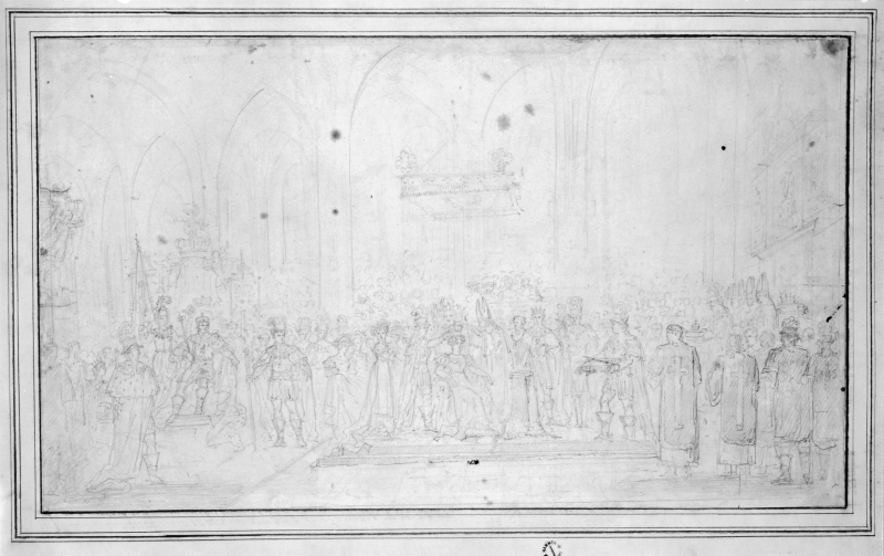 Drottning Desiderias kröning i Storkyrkan den 21 augusti 1829