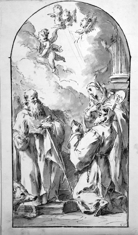 Antonius av Padua, Franciskus av Paola och ett kvinnligt helgon