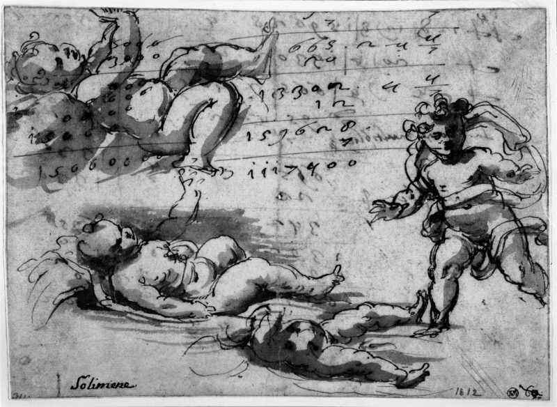 Three studies for the Christ Child and a putto
