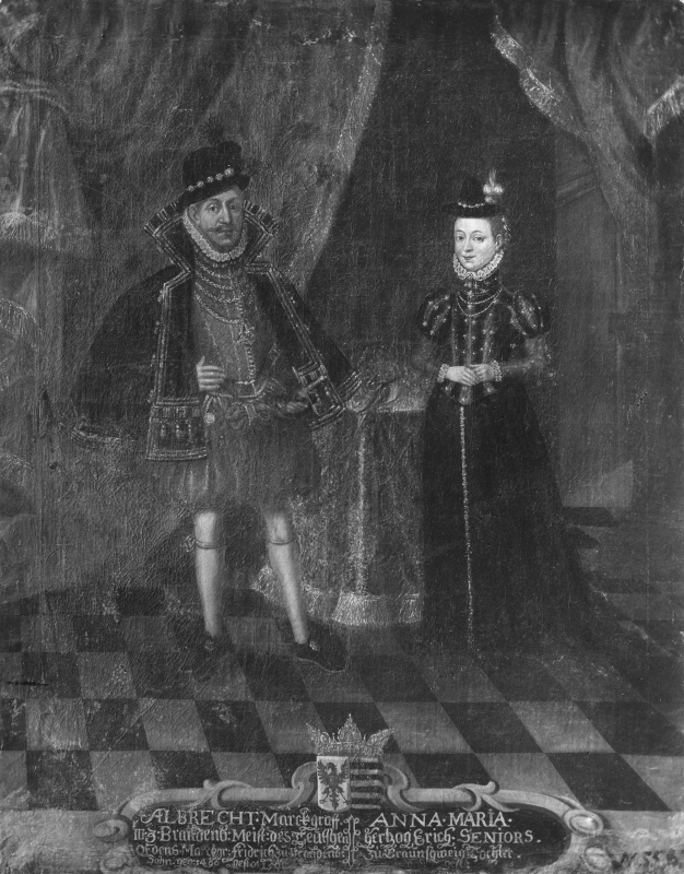 Albrekt, 1490-1568, hertig av Preussen. Anna Maria prinsessa av Braunschweig
