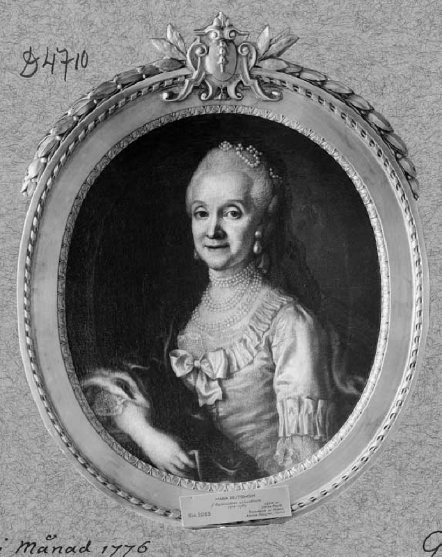 Maria Gyllenstierna of Lundholm (1716- 1783), baroness, married to councillor baron Esbjörn Kristian Reuterholm