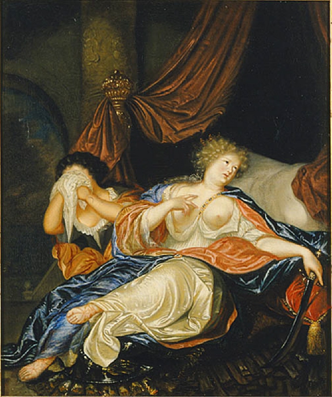 Biblical or Mythological Scene with a Female Figure Committing Suicide