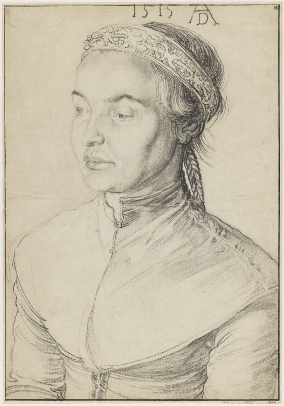 Portrait of a Young Woman with braided hair
