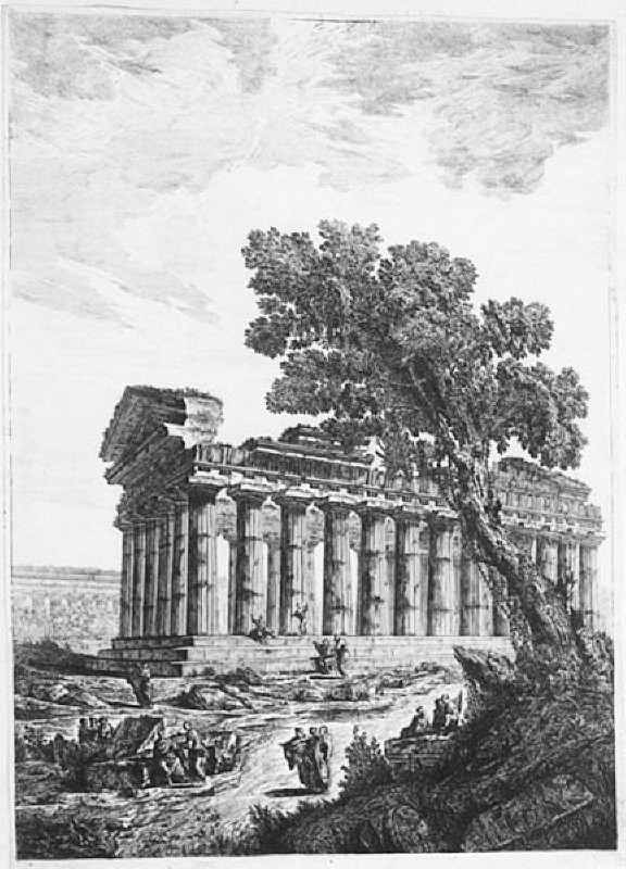 "le temple de Neptune"  Ur "les ruines du Paestum" Ingår i "Architecture de differents maîtres"